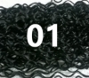 Φυσική Σγουρή τρέσα μέτρου REMY 5A-50gr-πλάτους 70 Χ μήκος 50cm #01 Κατάμαυρο