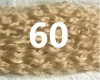 Φυσική Σγουρή τρέσα μέτρου REMY 5A-50gr-πλάτους 70 Χ μήκος 50cm #60 Ξανθό λευκό