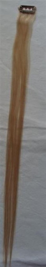 ES553  Ίσια Hair extension με κλιπ Φυσική Τρίχα(2τεμ)